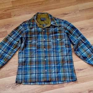 Vintage Pendleton plaid wool button up shirt size 16